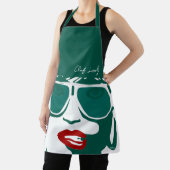 Green Pop Art  dameszonnebrillen Rode Lippen Schort (Insitu)