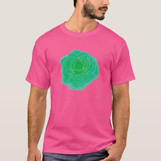 Green Pop Art Roos T-shirt (Voorkant)