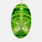 Green Pot Leaf Fractal Keramisch Ornament (Rechts)