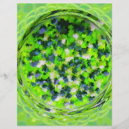 Green Potpourri Scrapbook Paper 2-Sided Page