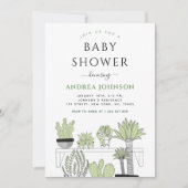 Green Potted Planten Plant Lover Baby shower Kaart (Voorkant)