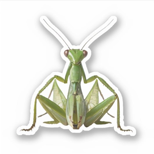 Green Praying Mantis Sticker (Voorkant)