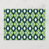 Green Preppy Argyle Briefkaart (Voorkant)