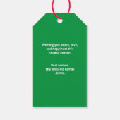 Green Prettige feestdagen African Santa Claus Cadeaulabel (Achterkant)
