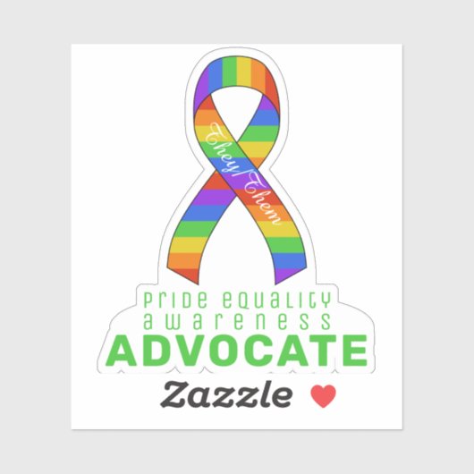 Green Pride Equality Awareness Vinyl Sticker (Vel)