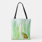 Green Princess Frog Animal Canvas tas (Achterkant)