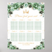 Green Princess Quinceañera 8 tafels Zithoek Poster (Voorkant)