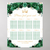 Green Princess Quinceañera 8 tafels Zithoek Poster (Voorkant)