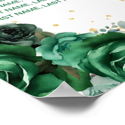 Green Princess Quinceañera 8 tafels Zithoek Poster (Hoek)