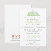 Green Princess Sweet Sixteen Uitnodiging (Voorkant / Achterkant)