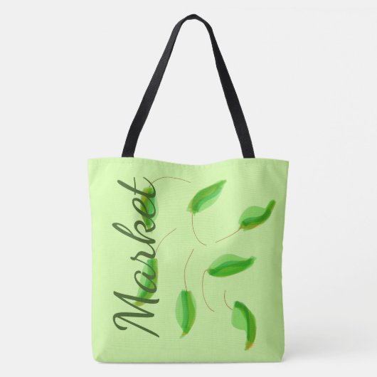 Green Produce Market Bag Tote Bag (Achterkant)