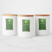 Green Product Label Rose Gold Frame Logo Monogram Voedselcontainer Etiket (Flessen)
