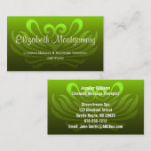 Green Professional Massage/Yoga-Visitekaartje Visitekaartje (Voorkant / Achterkant)