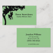 Green Professional Tree Trimming Service Visitekaartje (Voorkant / Achterkant)