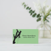 Green Professional Tree Trimming Service Visitekaartje (Staand voorkant)