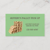 Green Professional Wood Pallet Crate Visitekaartje (Voorkant)
