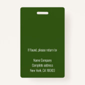 Green | Professioneel fotobedrijf Badge (Achterkant)