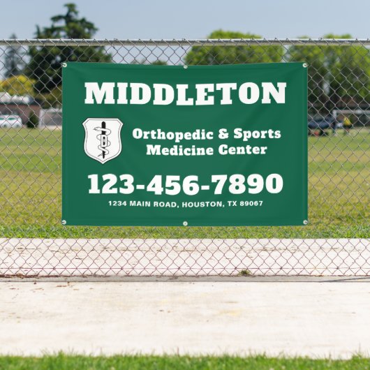 Green Promotional Business Banner with Logo (Insitu)