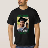 Green Proud Dad Foto Afstuderen T-shirt (Voorkant)