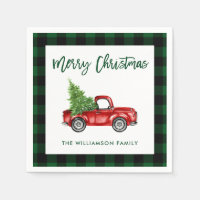 Green Pset Brush Script Kerstmis  Truck
