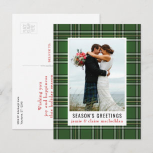 Green Pset Classic One Photo Holiday Briefkaart
