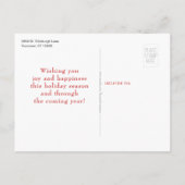 Green Pset Classic One Photo Holiday Briefkaart (Achterkant)