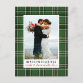 Green Pset Classic One Photo Holiday Briefkaart (Voorkant)