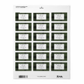 Green Pset Custom Two Horizontal Photo Kerstmis Etiket (Full Sheet)