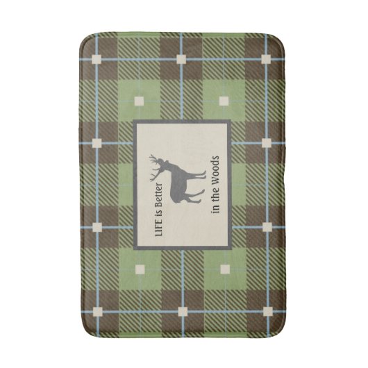 Green Pset Deer Cabin Badmat (Voorkant Verticaal)