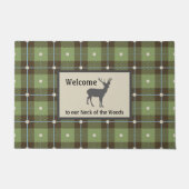 Green Pset Deer Cabin Deurmat (Voorkant)