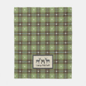 Green Pset Deer Cabin Fleece Deken (Voorkant)