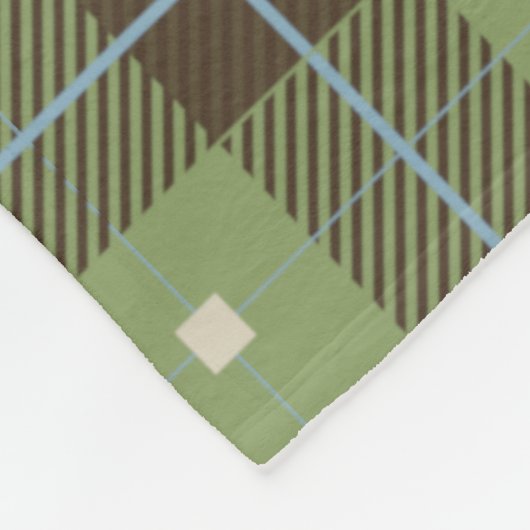 Green Pset Deer Cabin Fleece Deken (Hoek)