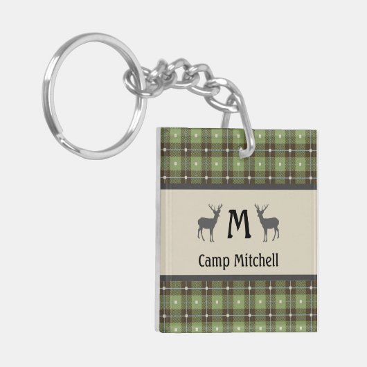 Green Pset Deer Cabin Sleutelhanger (Voorkant Links)