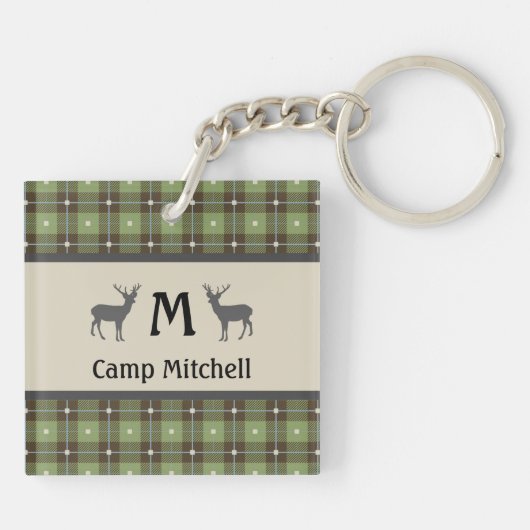 Green Pset Deer Cabin Sleutelhanger (Achterkant)