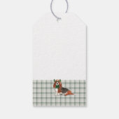 Green Pset en Basset Hound Hondenliefhebber Kerstm Cadeaulabel (Achterkant)
