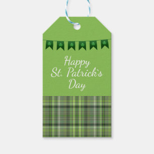 Green Pset Flags Happy St Patrick's Day Cadeaulabel