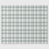 Green Pset Gingham Country Farmhouse Simple Cadeaupapier (Vlak)