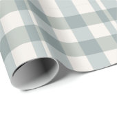 Green Pset Gingham Country Farmhouse Simple Cadeaupapier (Rol Hoek)