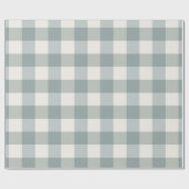 Green Pset Gingham Country Farmhouse Simple Cadeaupapier (Vlak)