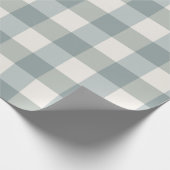 Green Pset Gingham Country Farmhouse Simple Cadeaupapier (Hoek)
