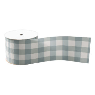 Green Pset Gingham Country Farmhouse Simple Grosgrain Lint