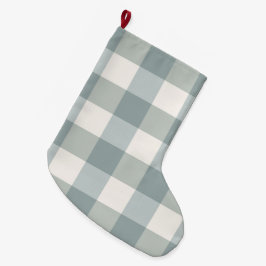 Green Pset Gingham Country Farmhouse Simple Grote Kerstsok