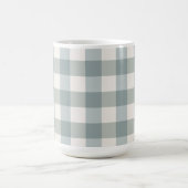 Green Pset Gingham Country Farmhouse Simple Koffiemok (Center)
