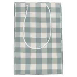 Green Pset Gingham Country Farmhouse Simple Medium Cadeauzakje