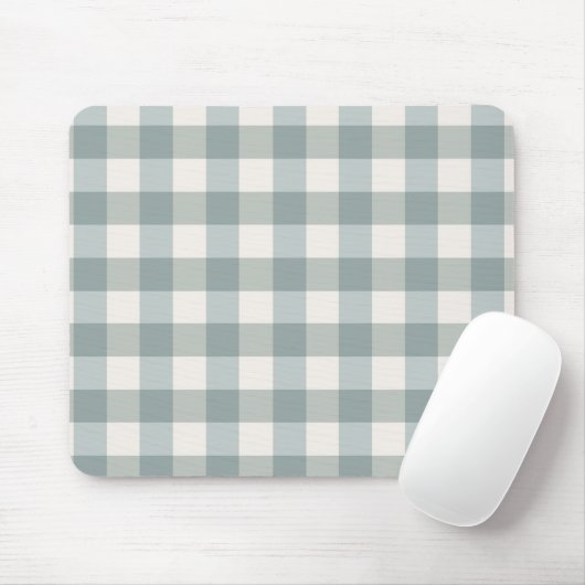 Green Pset Gingham Country Farmhouse Simple Muismat (Met muis)