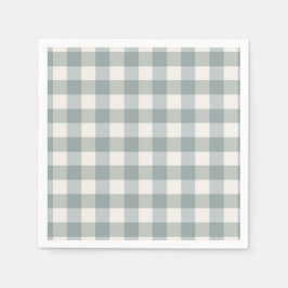 Green Pset Gingham Country Farmhouse Simple Servet