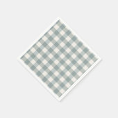 Green Pset Gingham Country Farmhouse Simple Servet (Hoek)