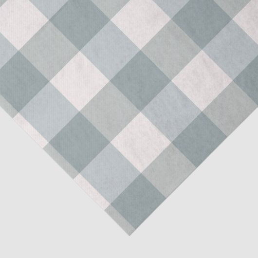 Green Pset Gingham Country Farmhouse Simple Tissuepapier (Detail)
