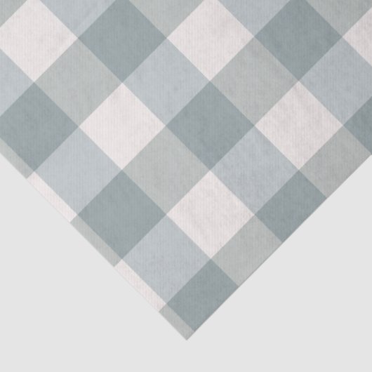 Green Pset Gingham Country Farmhouse Simple Tissuepapier (Detail)