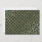 Green Pset Gold Photo Sparkly Merry kerst Feestdagenkaart (Achterkant)
